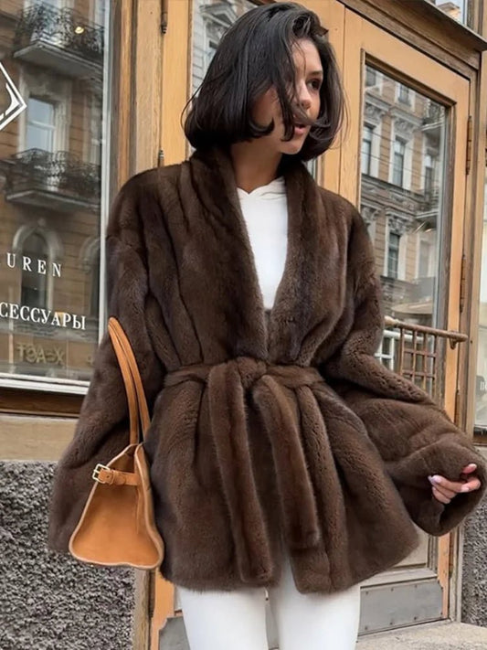 ZEYA - Seve Belted Faux Fur Jacket