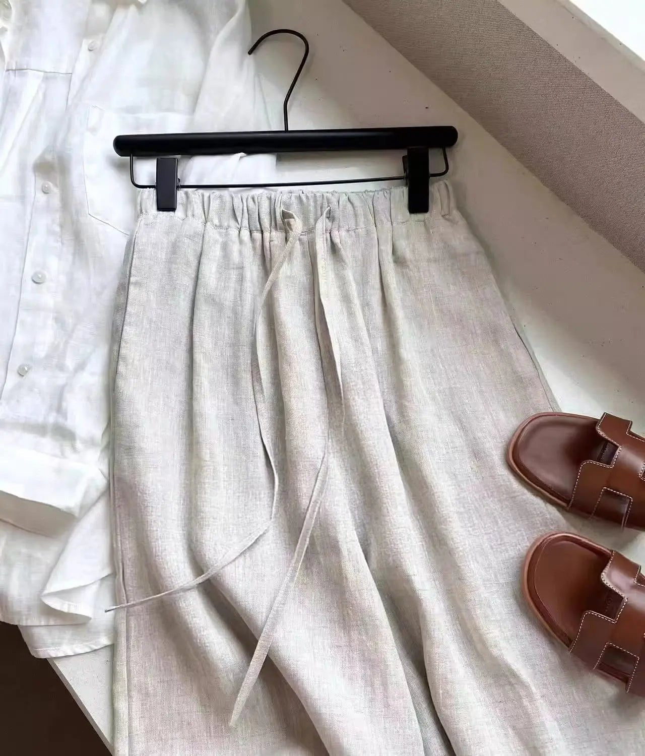 ZEYA - Shiela Wide Leg Linen Pants