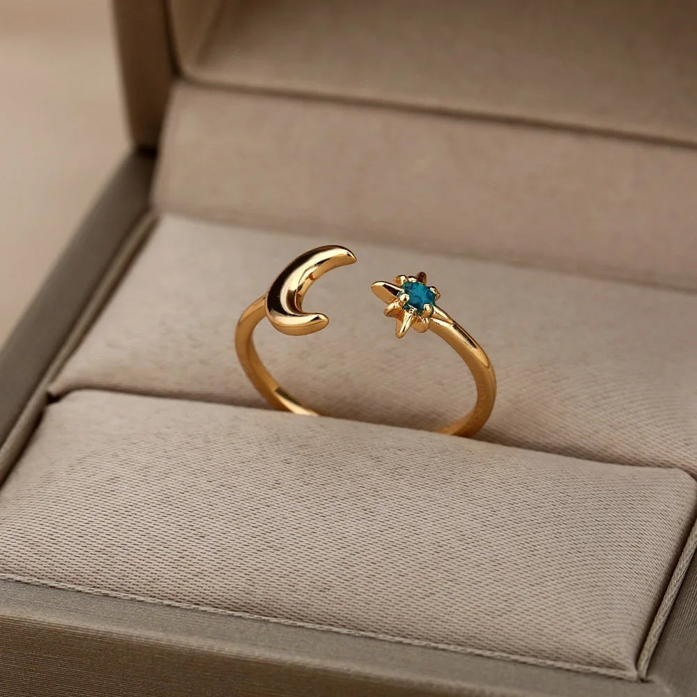 ZEYA - Sofia Moon and Star Ring