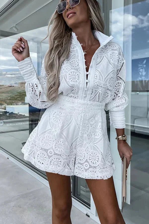 ZEYA - Sophia Lace Embroidered Co-Ord Set