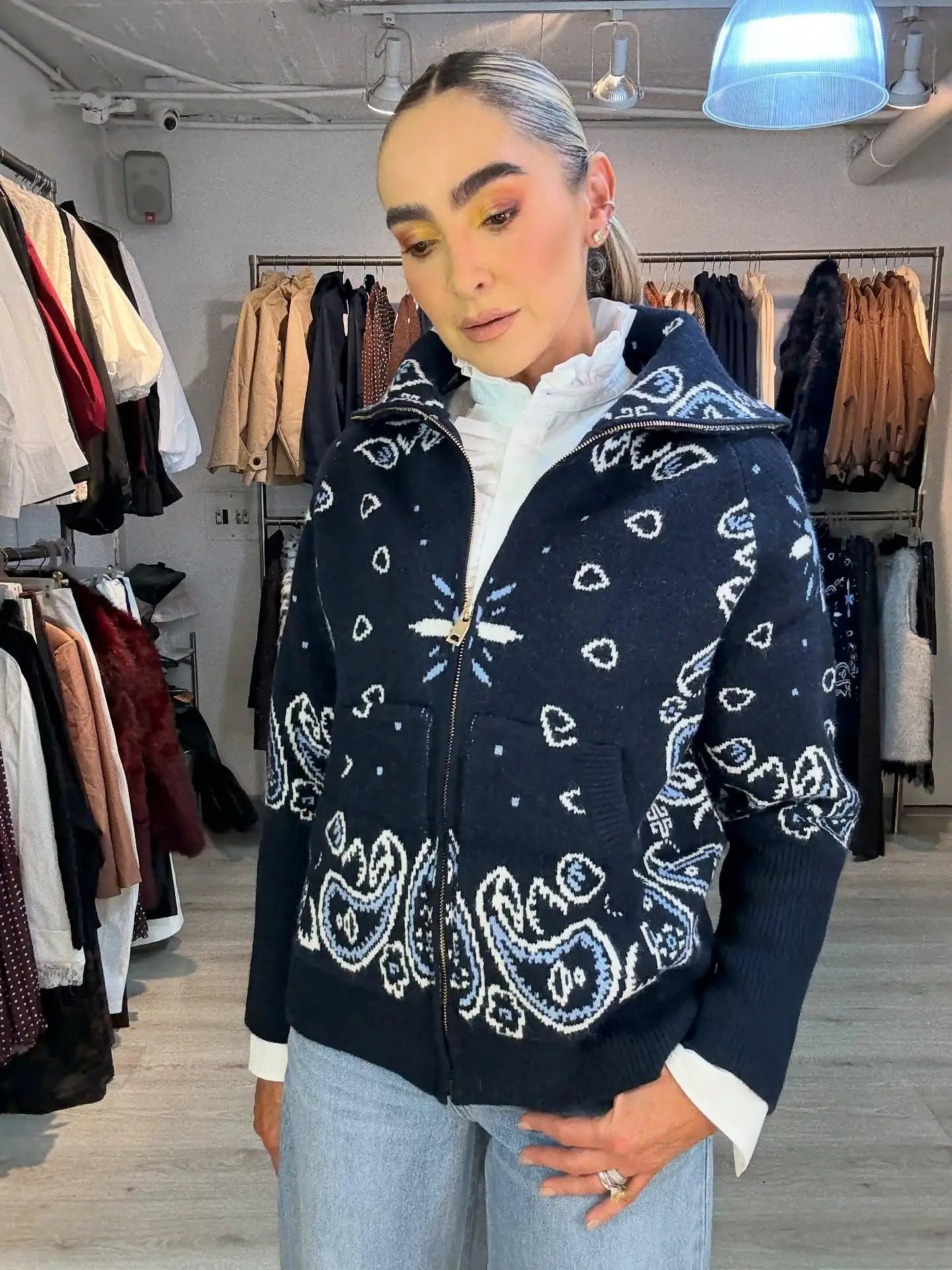 ZEYA - Stacey Paisley Knitted Cardigan