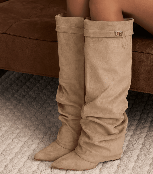 ZEYA - Teresa Slouchy Pointed Knee High Boots