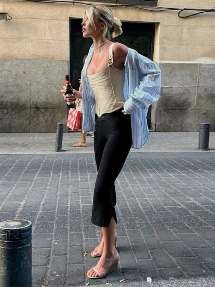 ZEYA - Venice Black Capris Pants