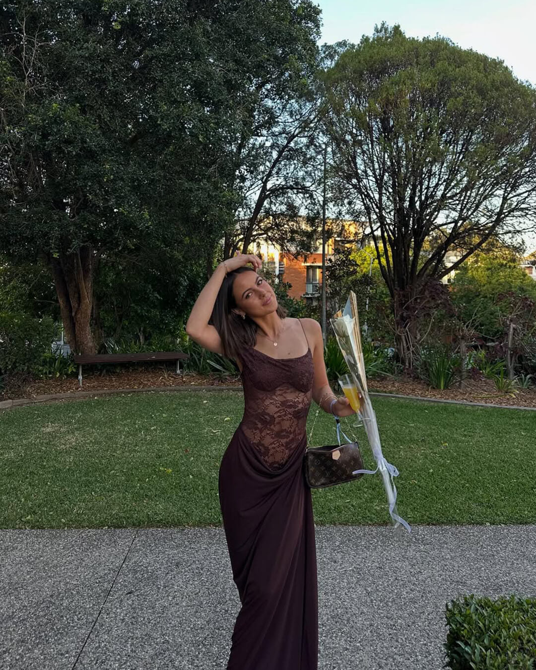 ZEYA - Willow One Shoulder Lace Maxi Dress